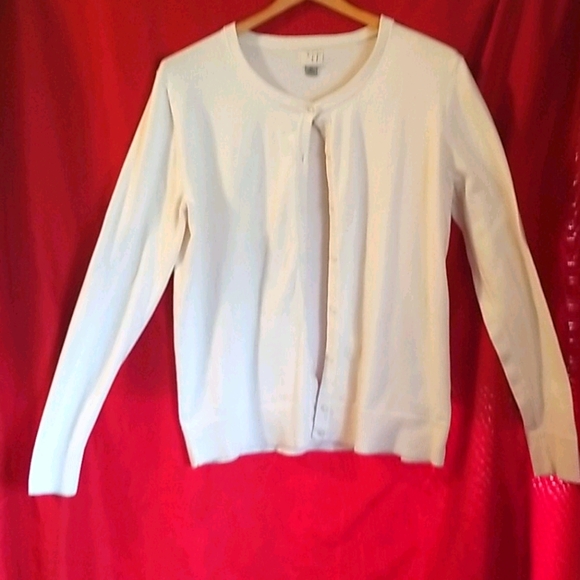 White stretchy cardigan - Picture 1 of 4